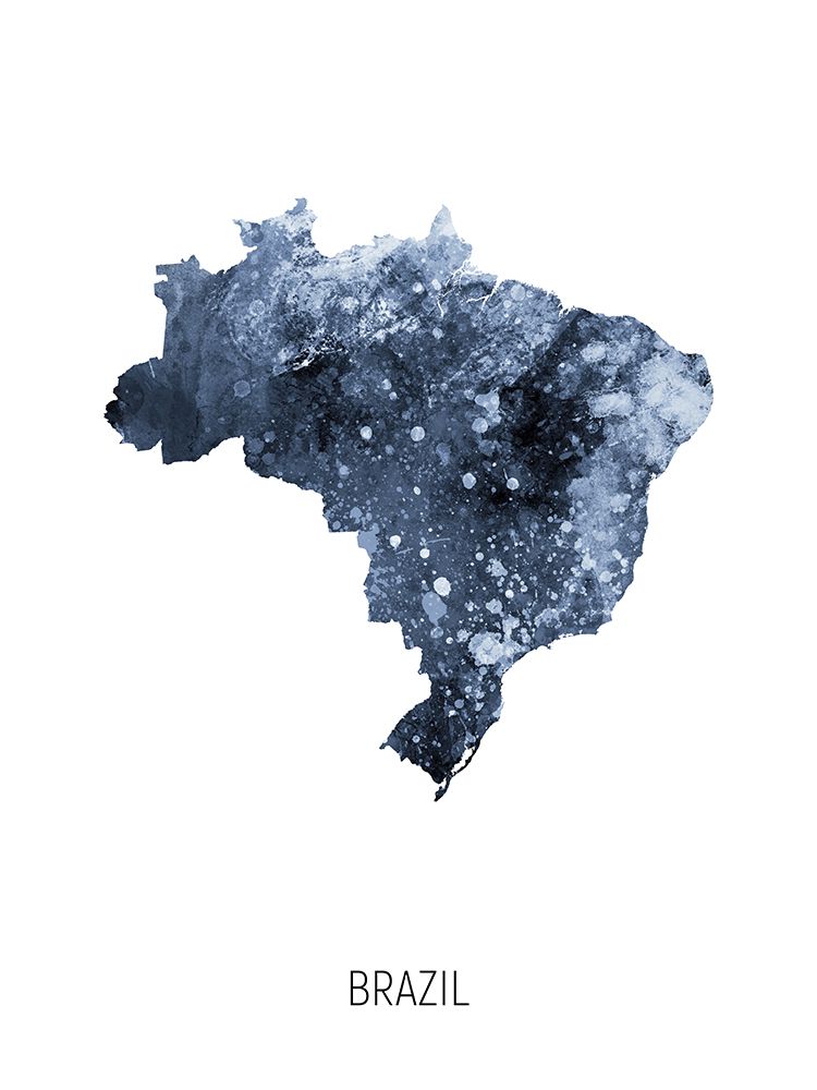 Brazil Watercolor Map