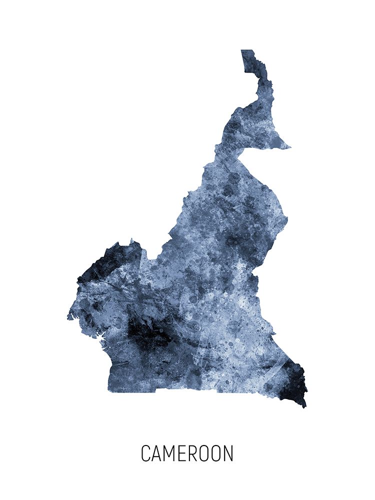 Cameroon Watercolor Map