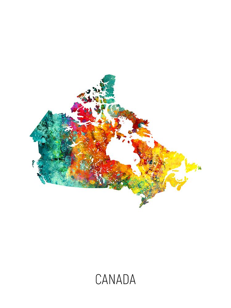 Canada Watercolor Map