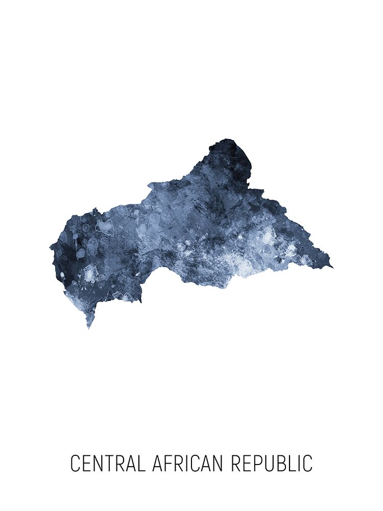Central African Republic Watercolor Map