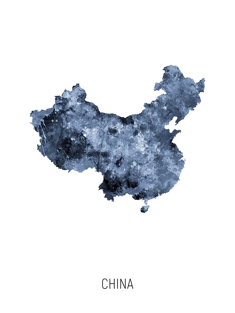 China Watercolor Map