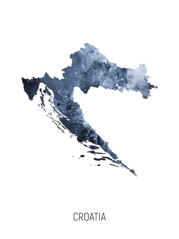 Croatia Watercolor Map