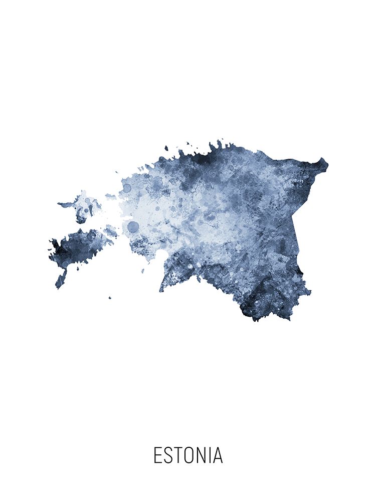 Estonia Watercolor Map