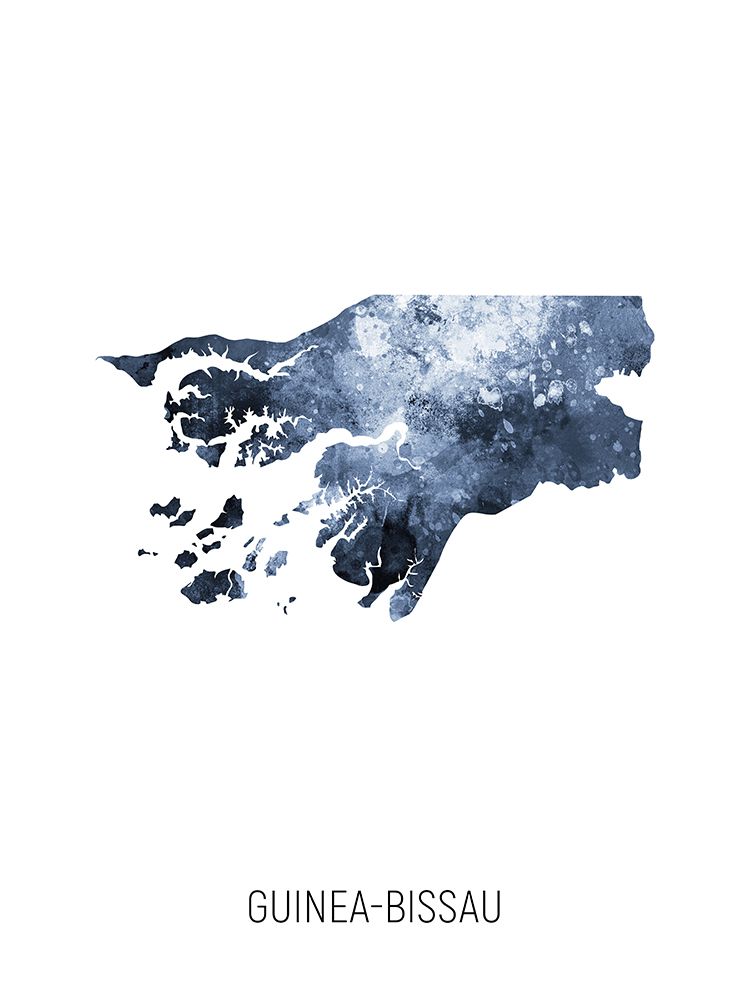 Guinea-Bissau Watercolor Map