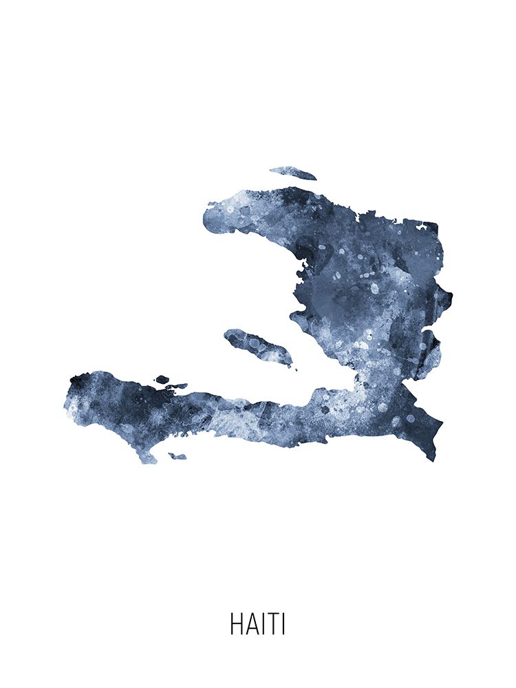 Haiti Watercolor Map