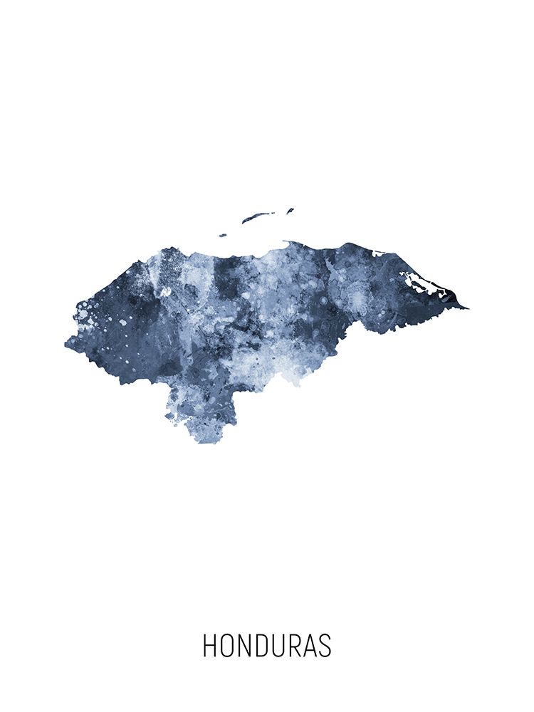 Honduras Watercolor Map