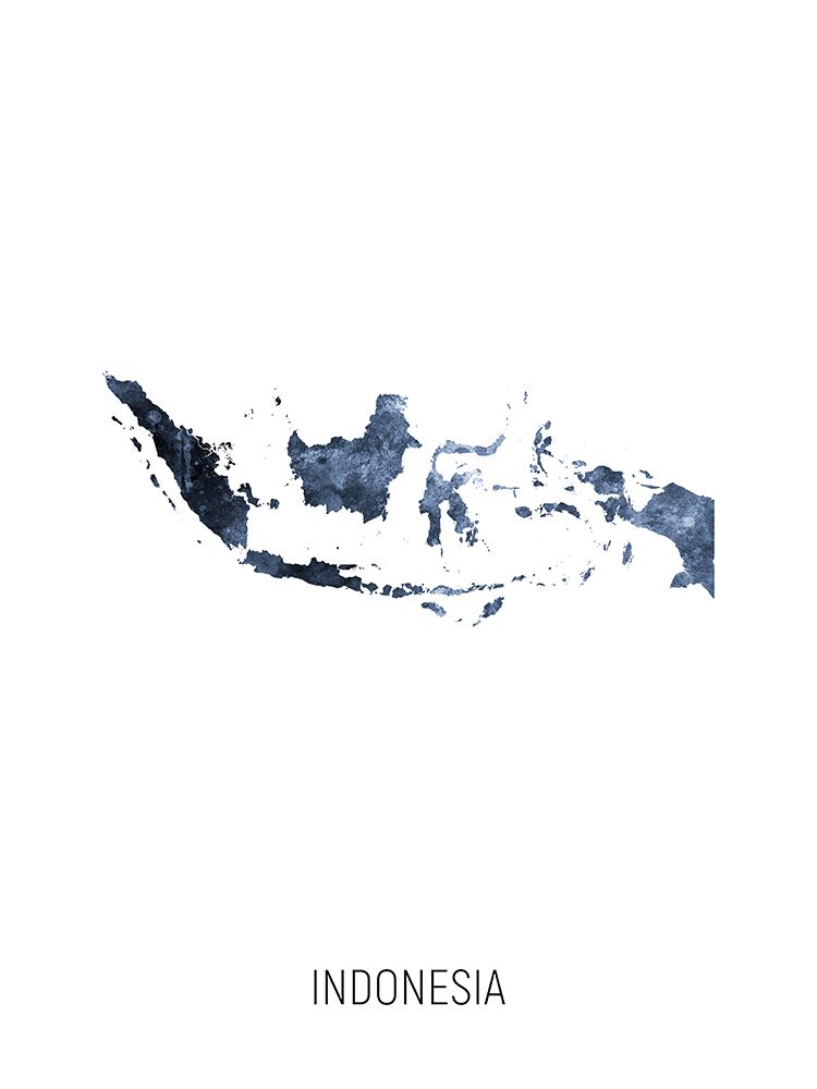 Indonesia Watercolor Map