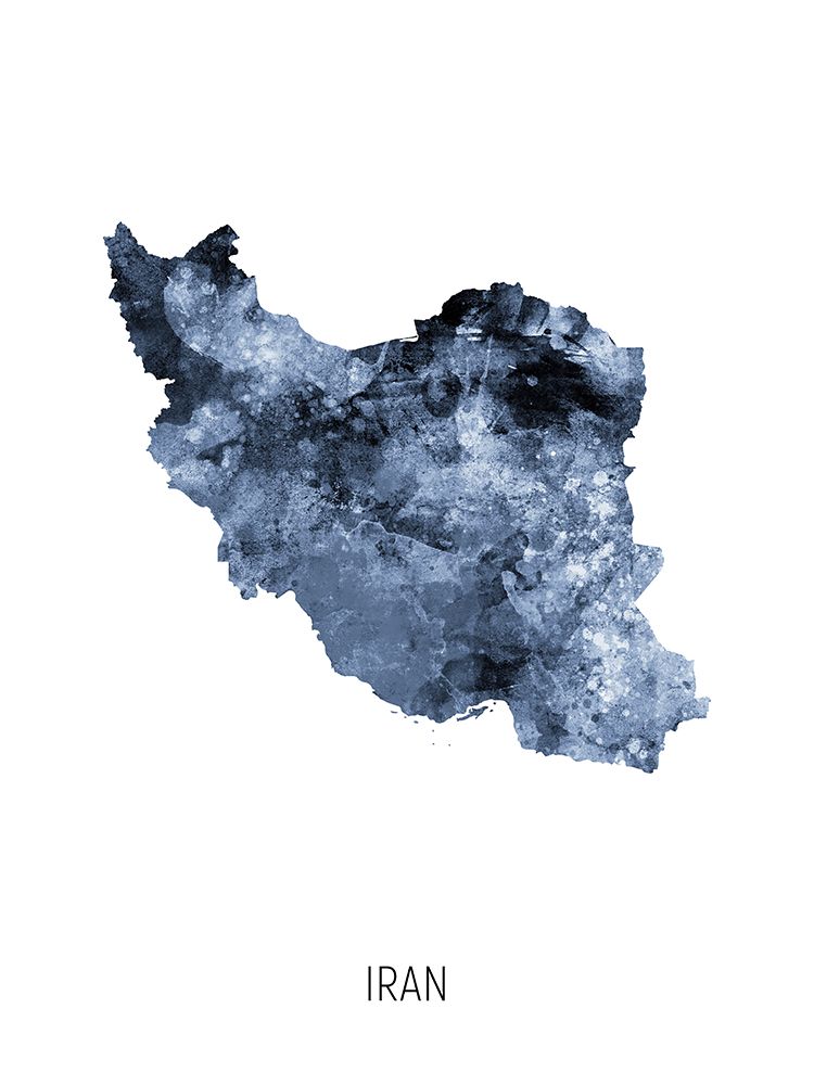 Iran Watercolor Map