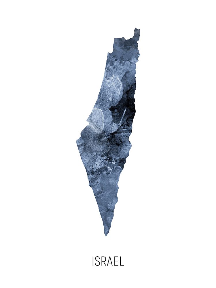 Israel Watercolor Map