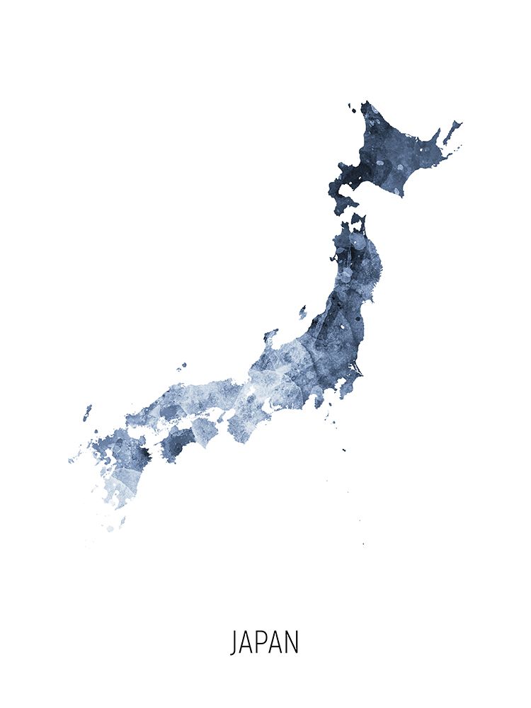 Japan Watercolor Map