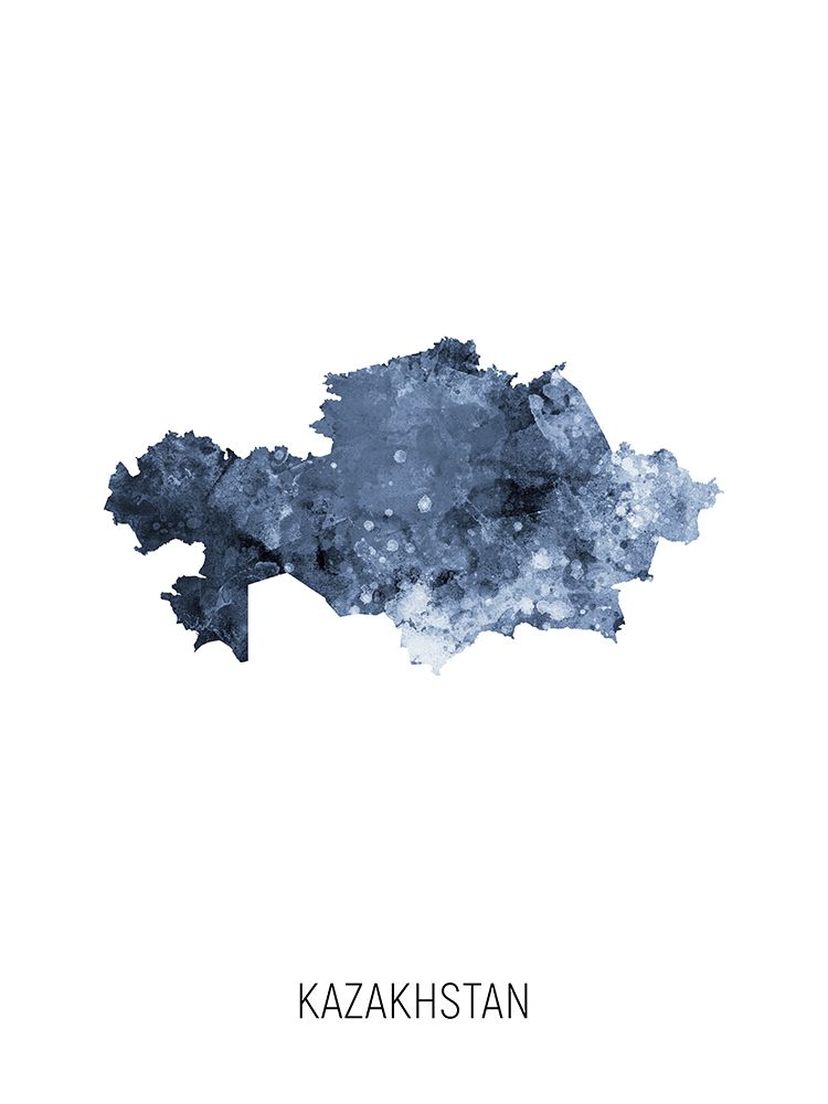 Kazakhstan Watercolor Map