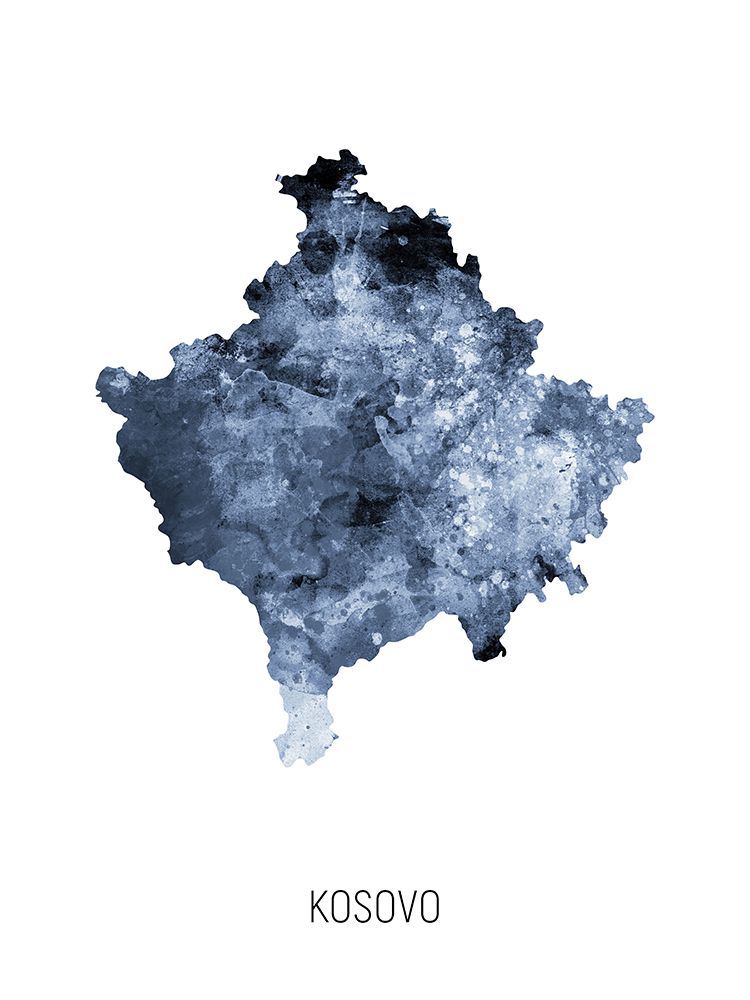Kosovo Watercolor Map