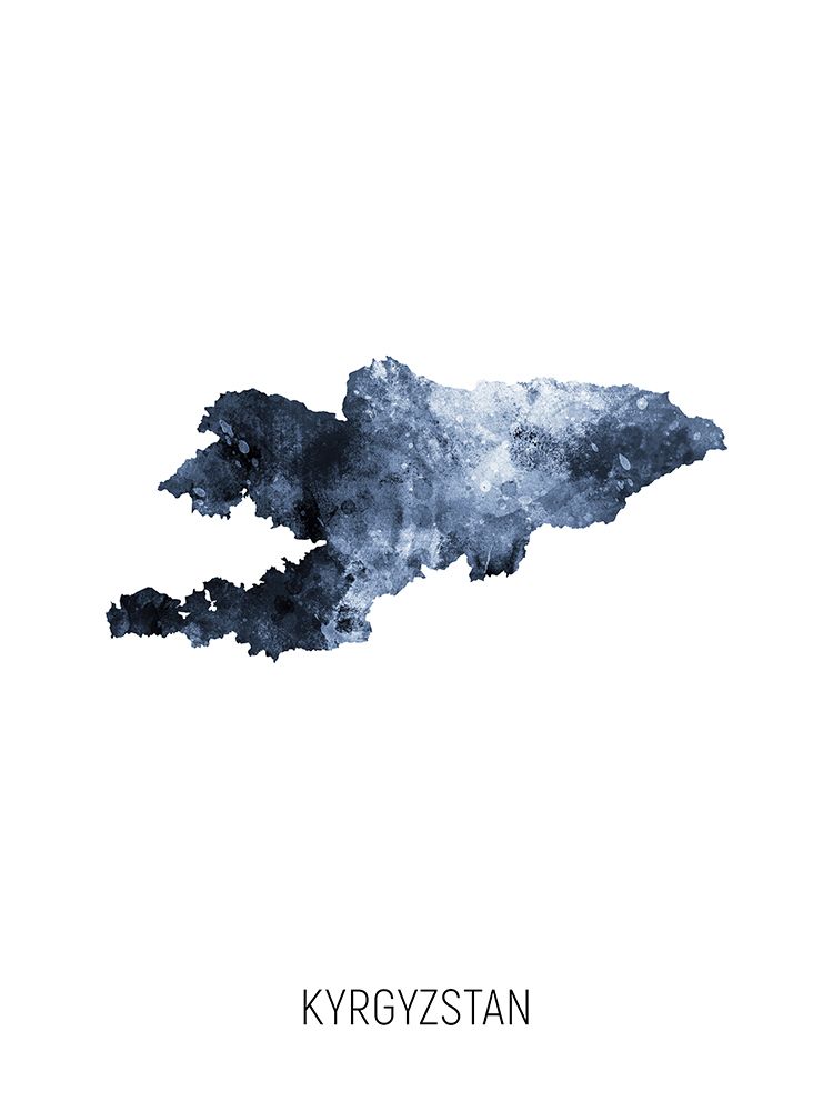 Kyrgyzstan Watercolor Map