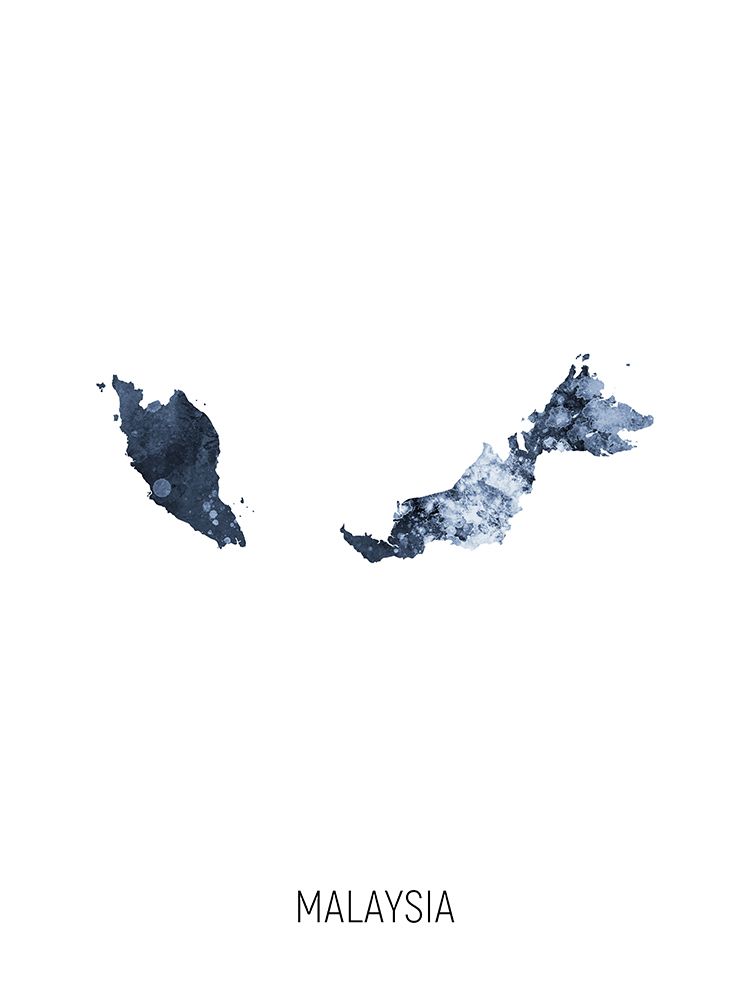 Malaysia Watercolor Map