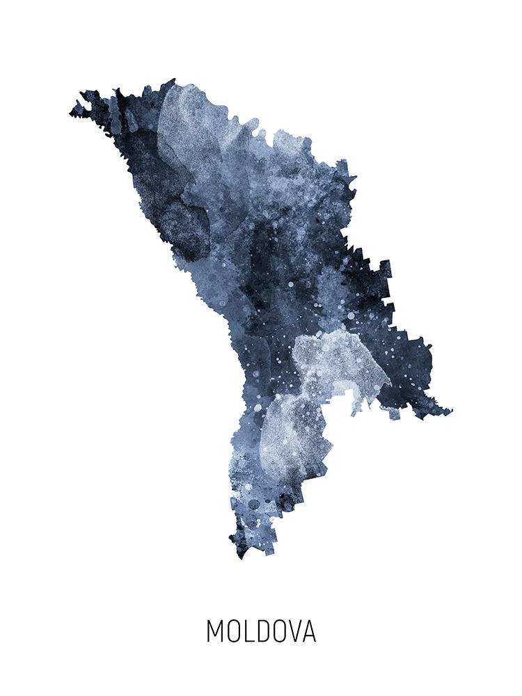 Moldova Watercolor Map