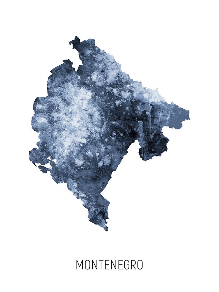 Montenegro Watercolor Map