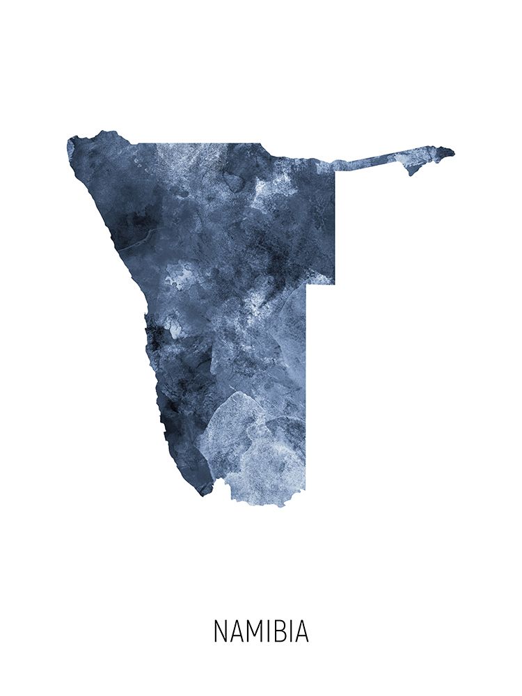 Namibia Watercolor Map