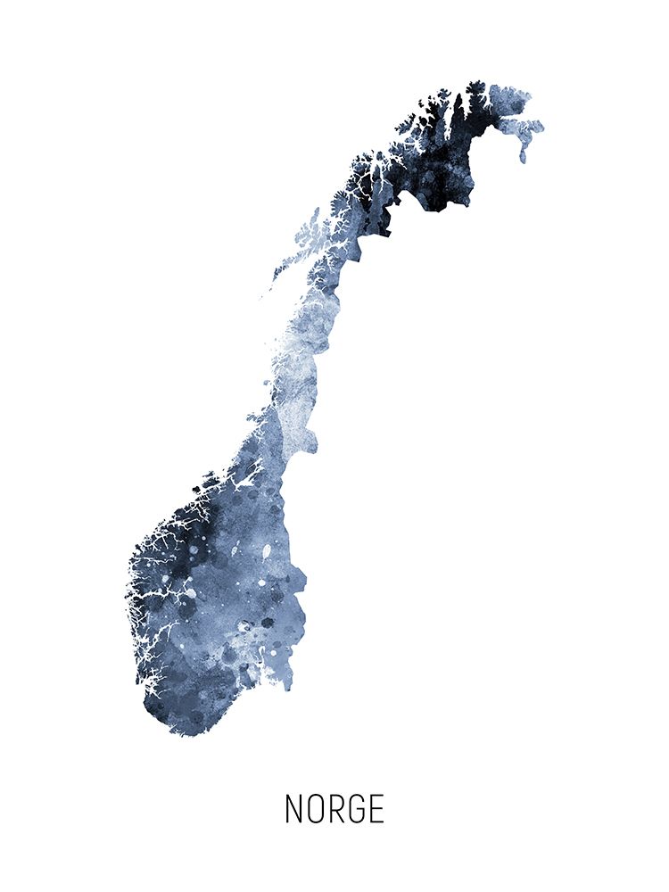 Norge Watercolor Map