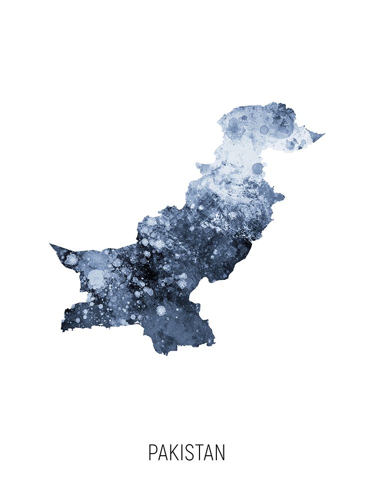 Pakistan Watercolor Map