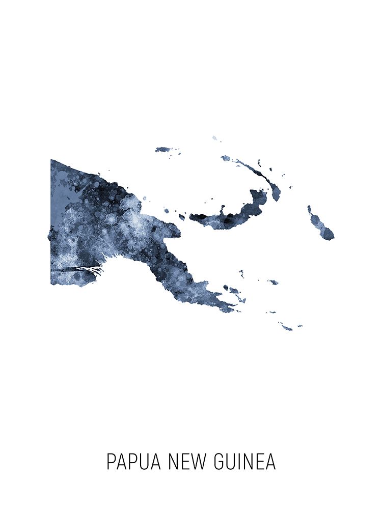 Papua New Guinea Watercolor Map