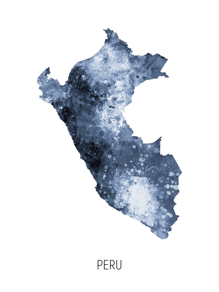 Peru Watercolor Map