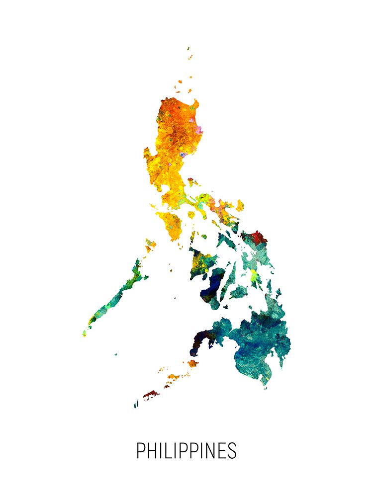 Philippines Watercolor Map