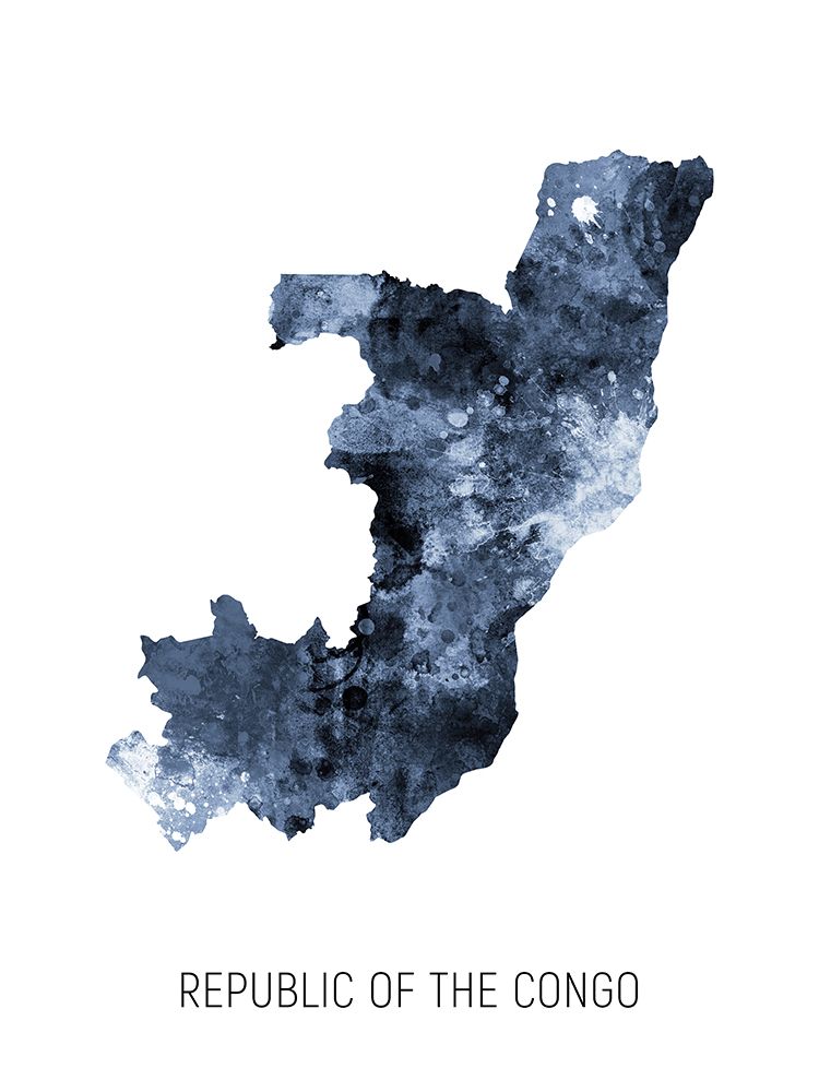Republic of the Congo Watercolor Map