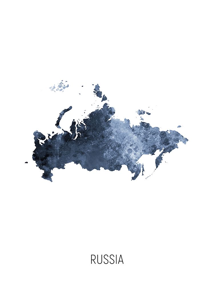 Russia Watercolor Map