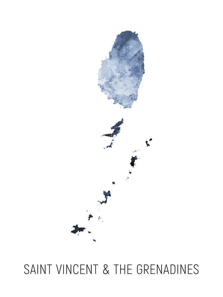 Saint Vincent a The Grenadines Watercolor Map