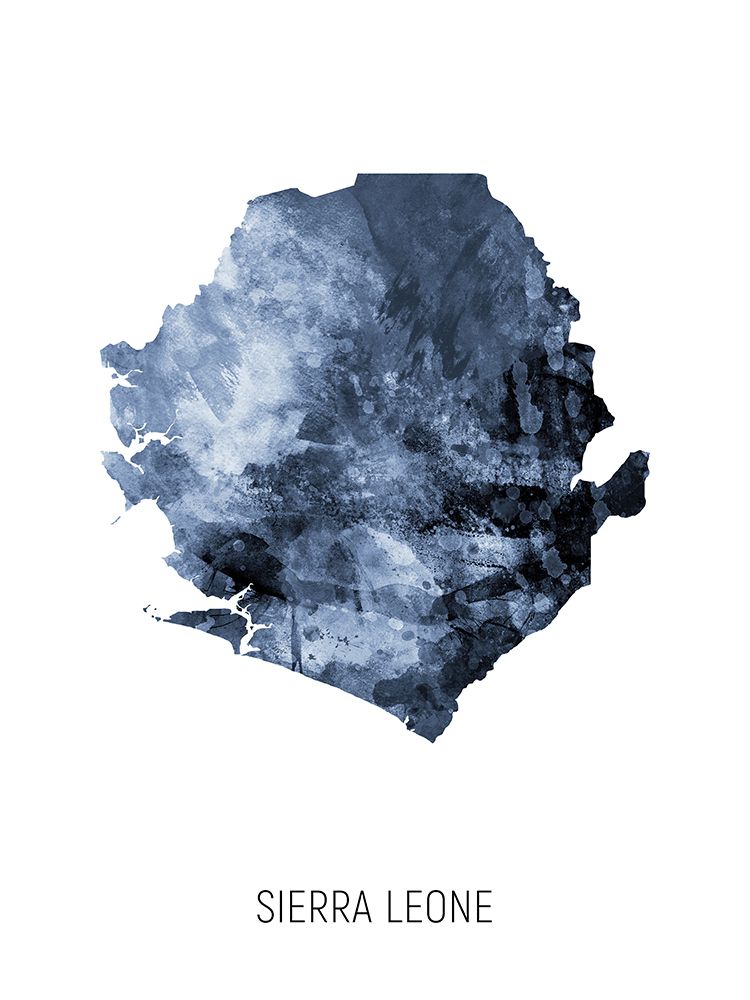 Sierra Leone Watercolor Map