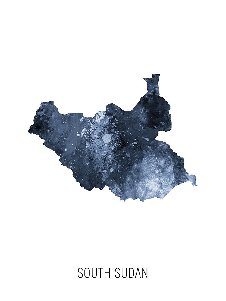 South Sudan Watercolor Map