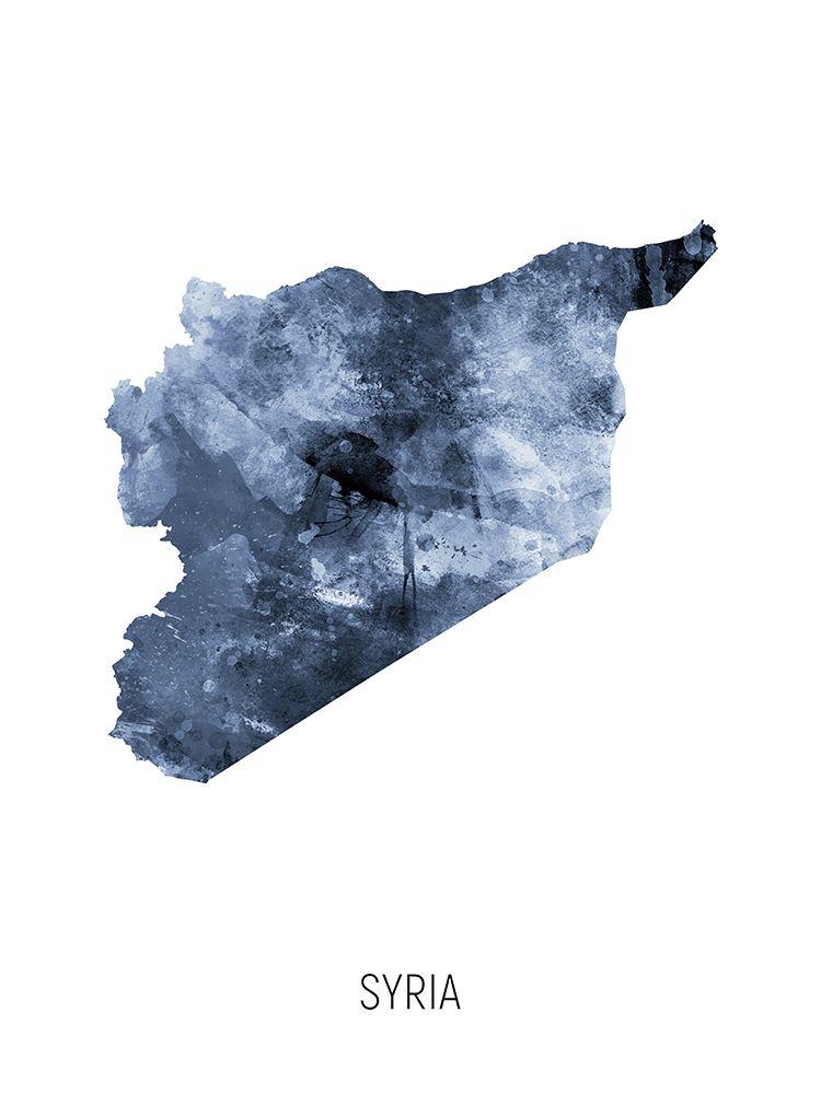 Syria Watercolor Map