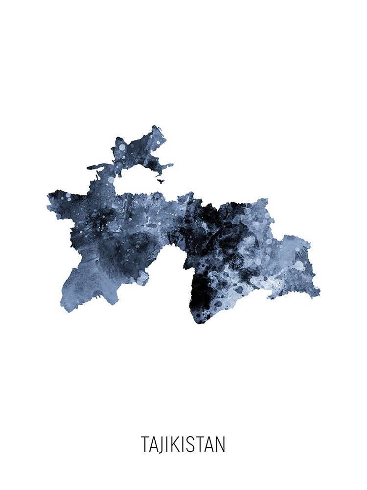 Tajikistan Watercolor Map