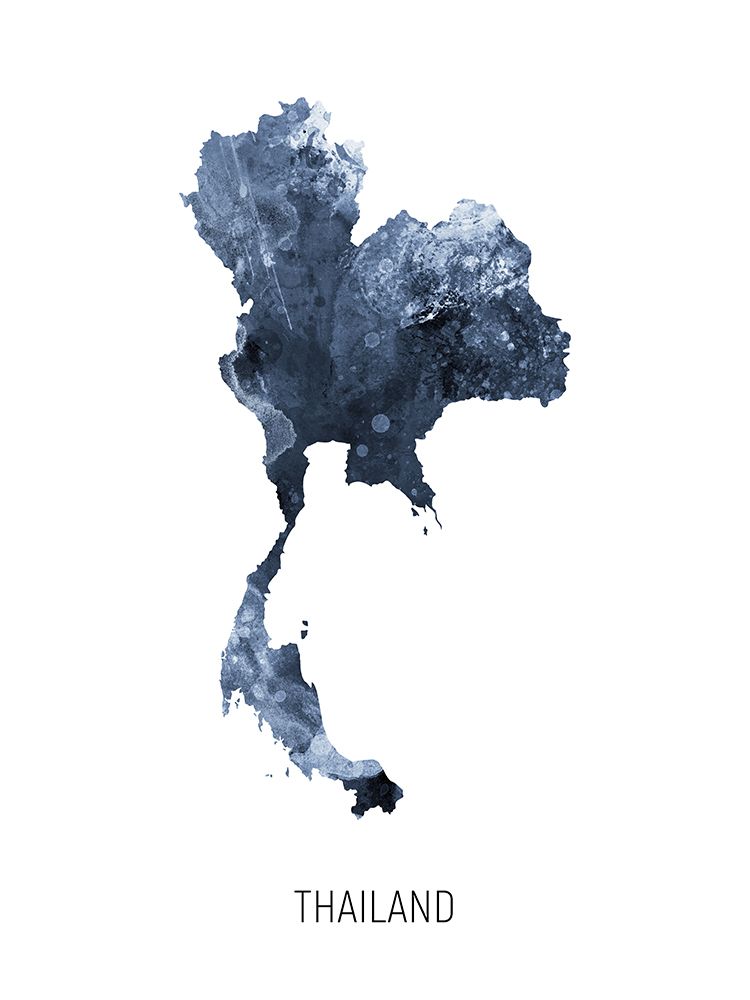 Thailand Watercolor Map
