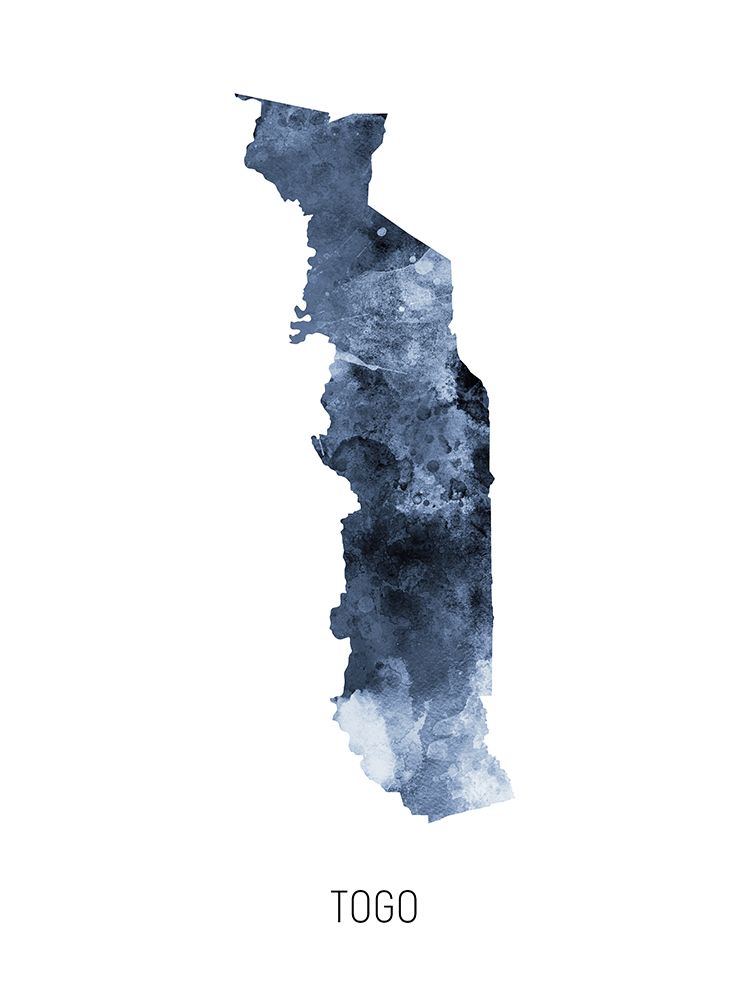 Togo Watercolor Map