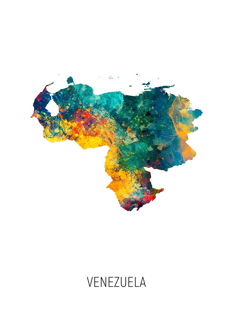Venezuela Watercolor Map