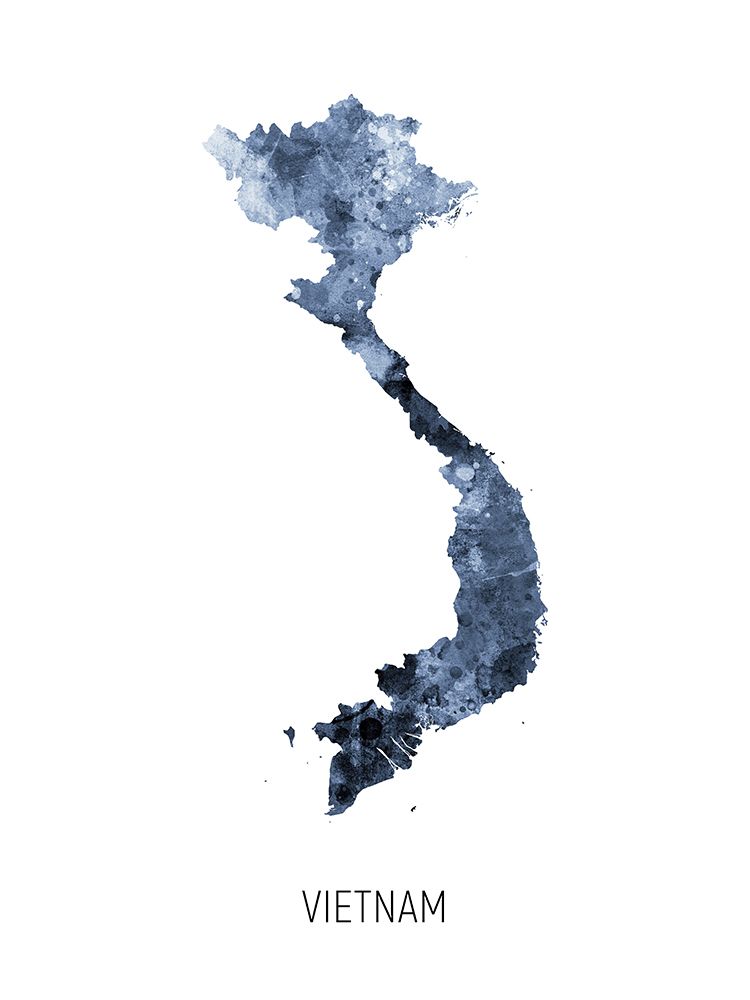 Vietnam Watercolor Map