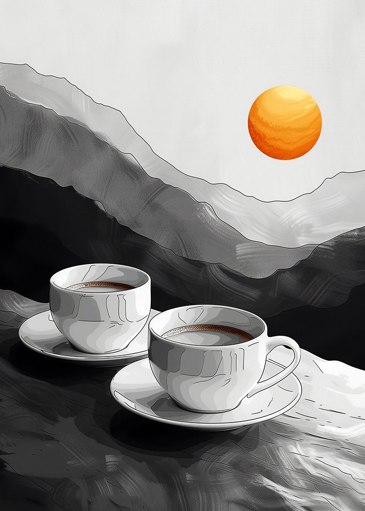 I Love Coffee Food Illustration Art (1)
