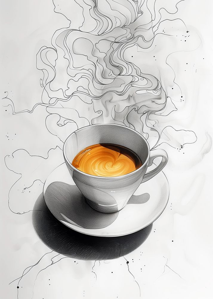 I Love Coffee Food Illustration Art (8)