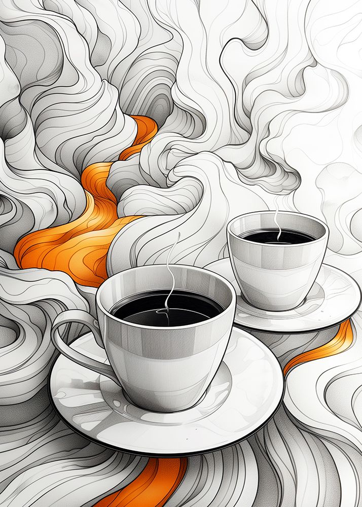 I Love Coffee Food Illustration Art (9)