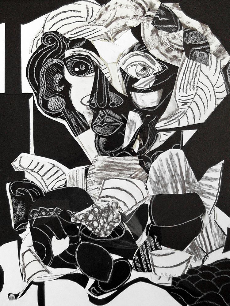 black and white
