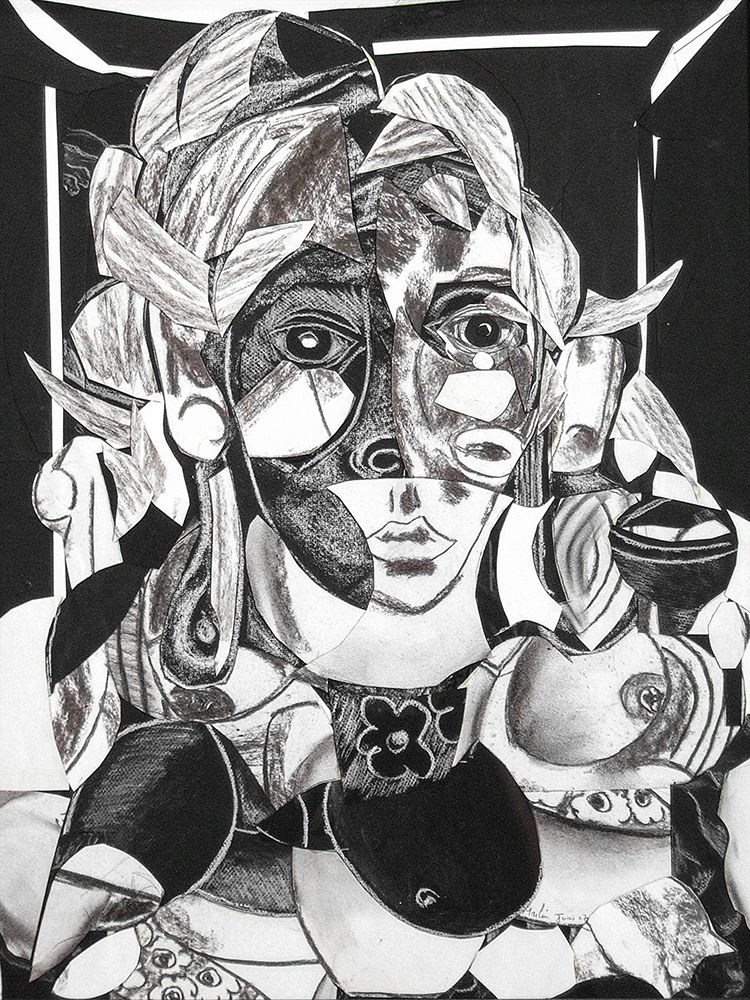black and white