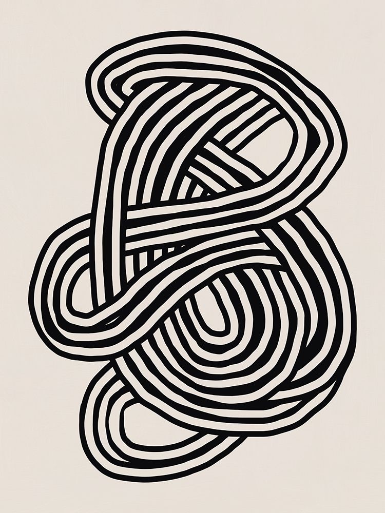 Line art organic shape in black