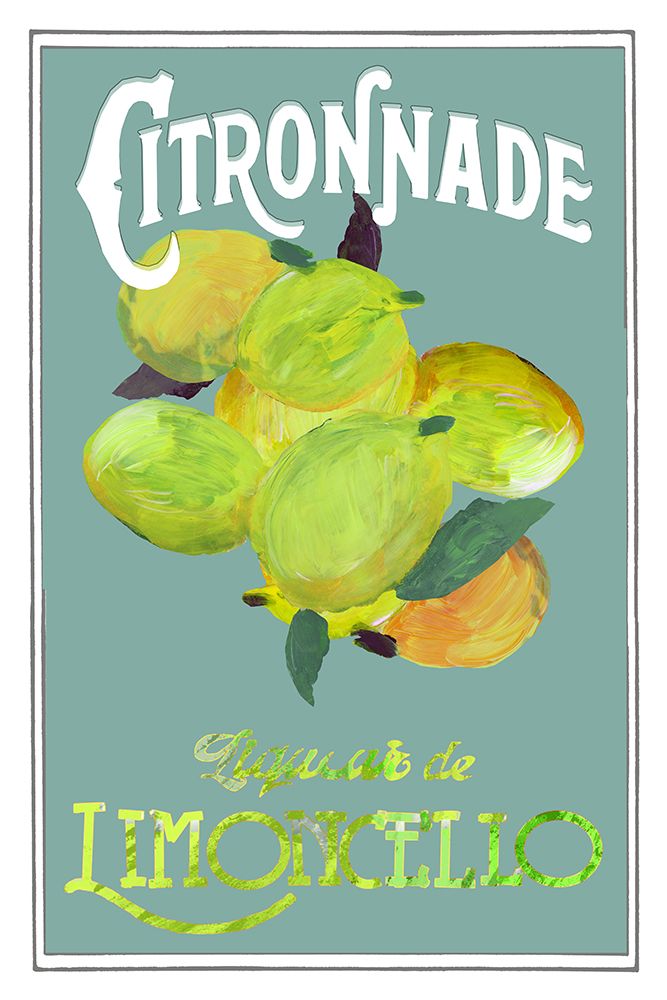 Citronnade Limoncello On Blue