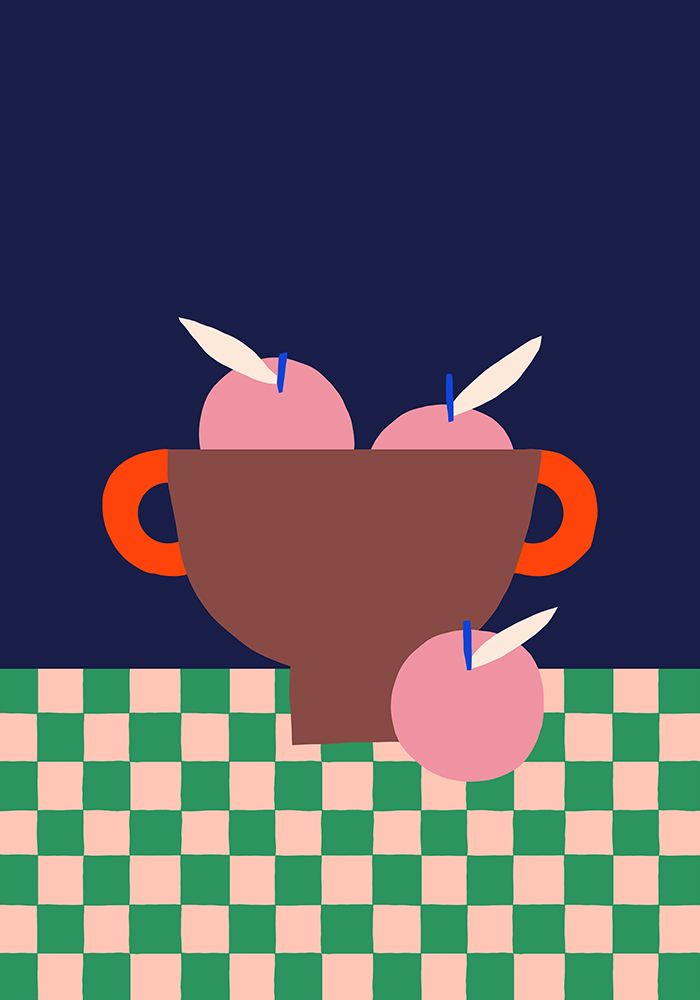 Fruit Bowl with Pink Apples