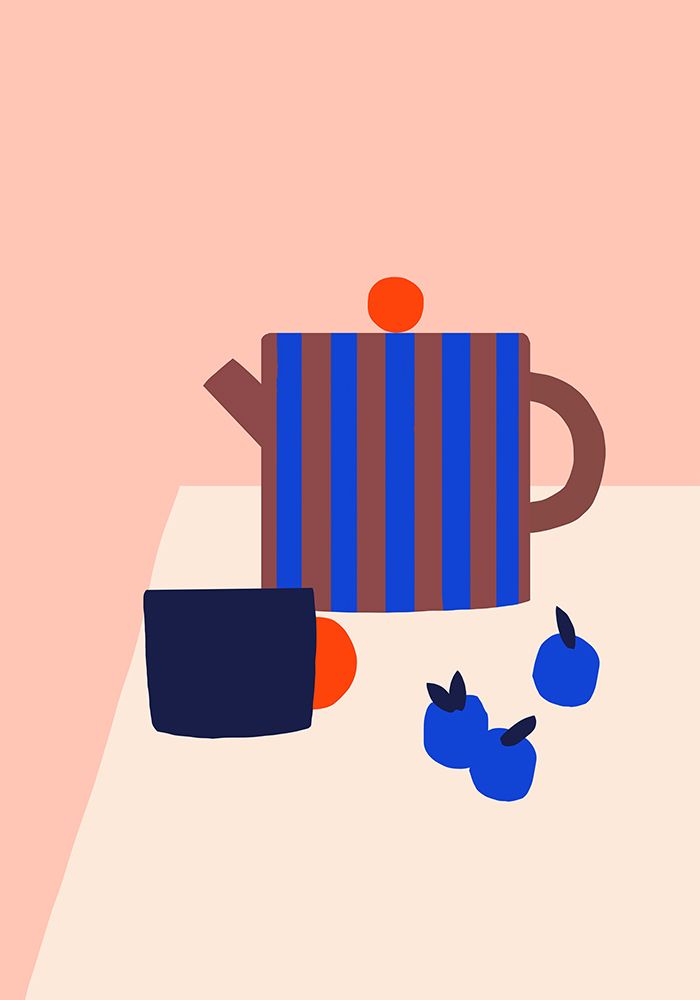 Teapot with Plums