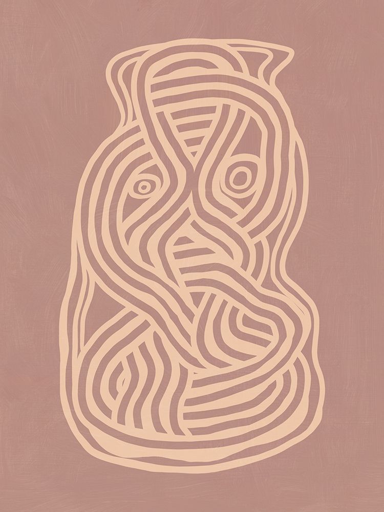 Line art organic shape in nude
