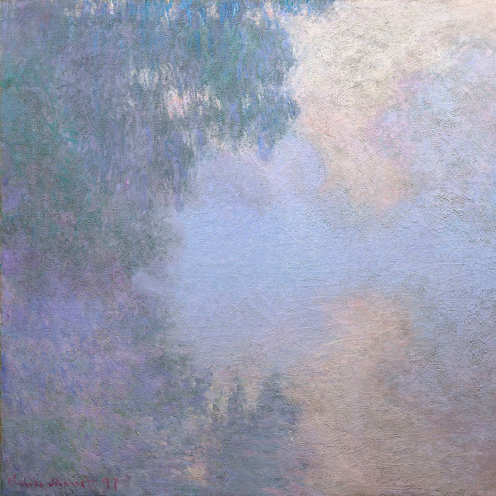Morning On the Seine Near Giverny (1897) By Claude Monet Copy