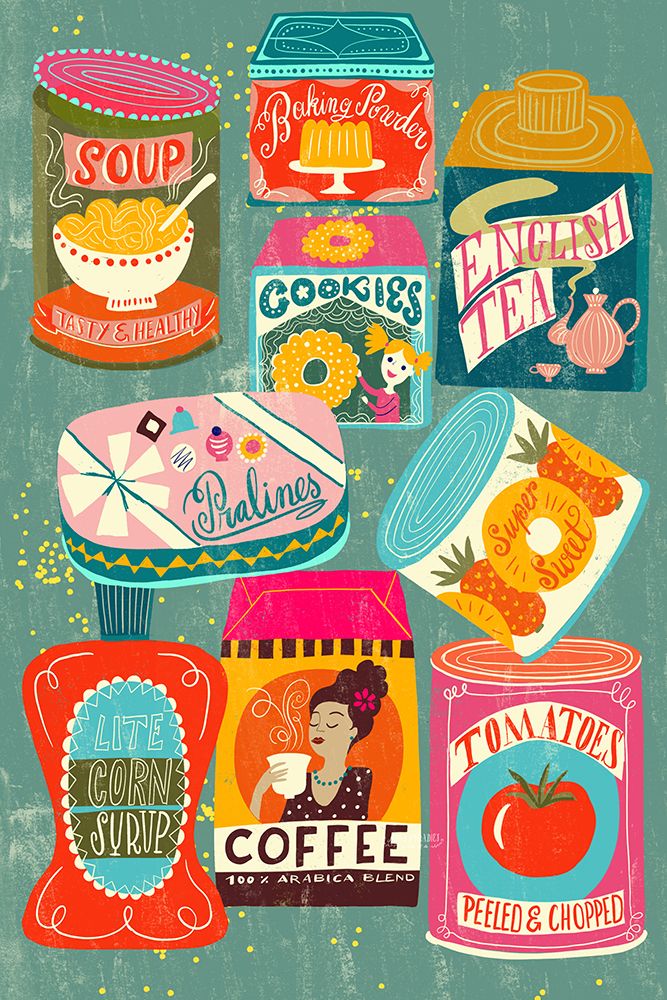 Colorful Pantry 1 Turquoise