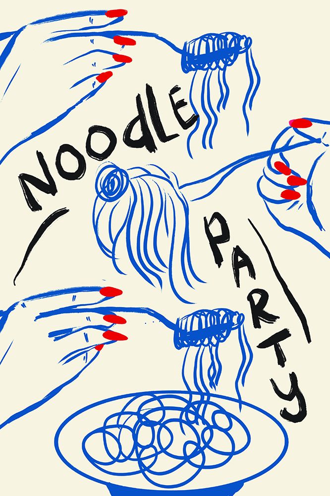Noodle Party free hand drawing